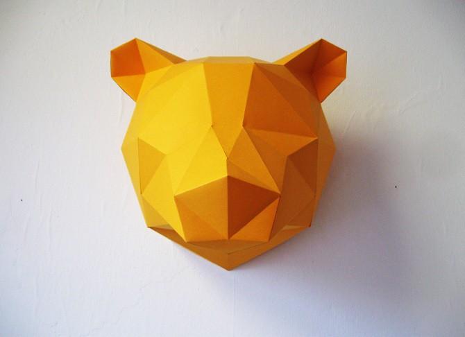 Paper Bear - Trophée en papier Assembli